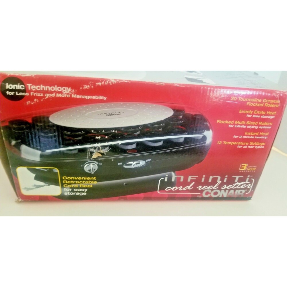 Conair Infinity Ionic Instant Heat Ceramic Flocked Rollers & Clips Set 20